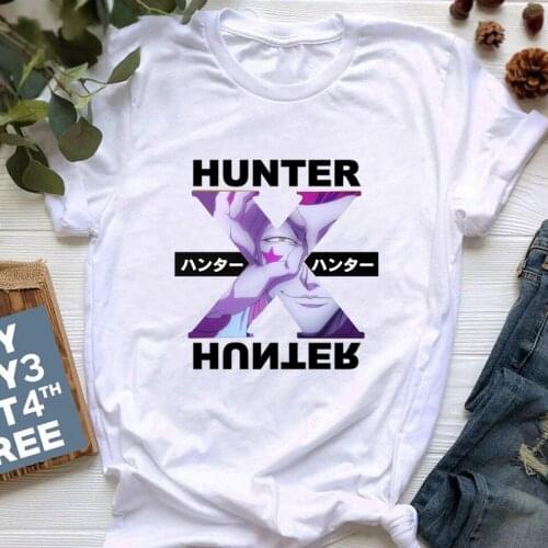 Women Tops Shirt T-Shirt Female O-Neck Short Sleeve T-shirts for Women Hunter X Hunter Anime Printing Tshirt Femme Tees T-Shirt