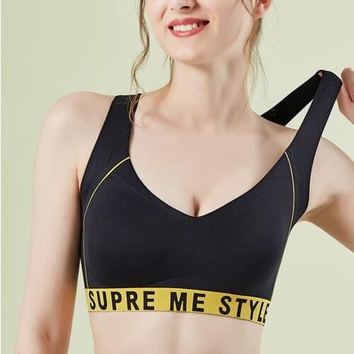 Plus Size Seamless Sports Bra Women Push Up Wireless Removable Pad Fashion Fitness Tops Bras Large Big Size Ladies Bralette Top