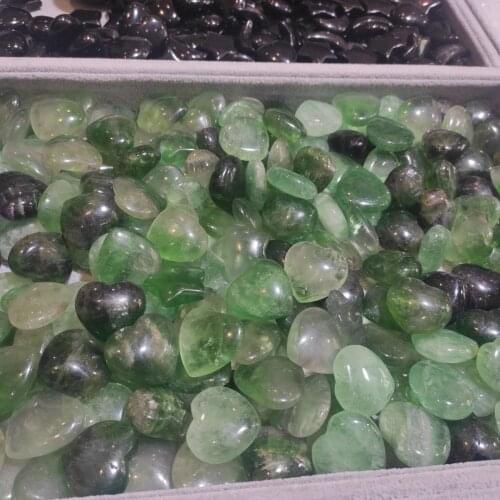 1pcs Beautiful Natural Green Fluorite Heart Shape Crystal Stone Chakra Carved Healing Reiki Home Decor Natural Quartz Crystals