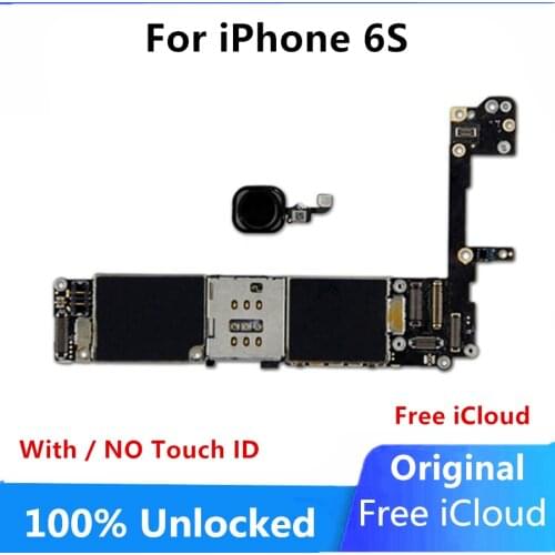 100% unlocked for iphone 6s Motherboard with Touch ID / No Touch ID for iphone 6S Mainboard with IOS System