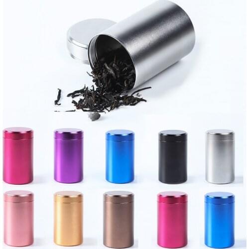 140ML Airtight Smell Proof Container Aluminum Herb Stash Metal Sealed Can Tea Jar Storage Boxes