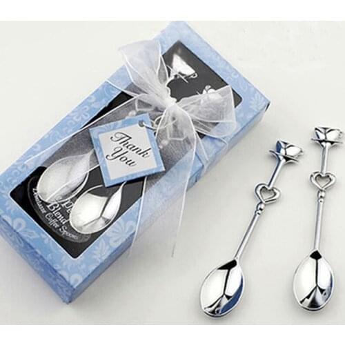 200pcs spoons /lot=100sets/lot 'the perfect blend' coffee spoon in blue gift box Love Heart Spoons Party Favors Free shipping