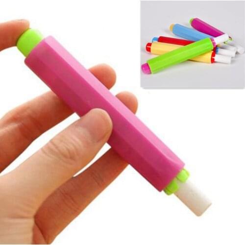 4pcs Dustless Chalk Holders Holder Pen Porta Tiza Chalk Clip Non Dust Clean Teaching On Chalkboard Wall Sticker Chalk Marker