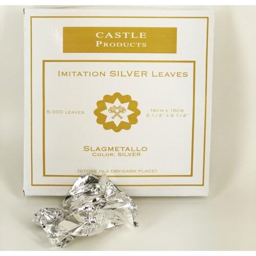 5000 Leaves Imitation Silver Leaf 16x16cm for Gilding furniture & Craft decoration