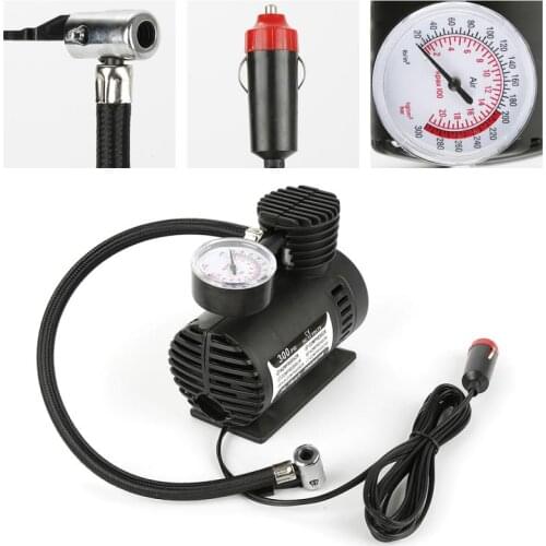 ABS Automotive Durable Vehicle Mini Air Compressor 300 PSI Tire Inflator Pump DC 12V Car Parts Car Accessories