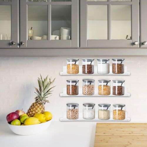 Acrylic Spice Rack Wall Mount Organizer, Nail Polish Storage Rack, Wall Mounted Display Shelves, Clear Storage Racks,Dolls ,Toys