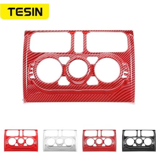 TESIN Interior Accessories for Suzuki Jimny JB74 Auto Car Air Conditioning Control Panel Decorate Cover for Suzuki Jimny 2019
