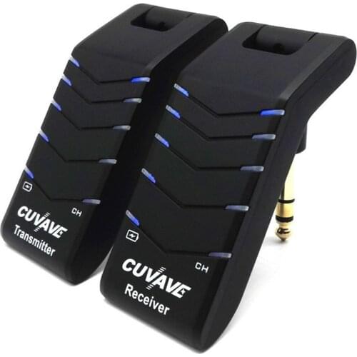 2.4G Wireless Guitar Transmitter Receiver System Rechargeable 6 Channels Audio Transmitter for Electric Guitar Bass