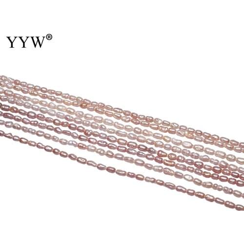 YYW Cultured Rice Freshwater Pearl Beads Natural Mixed Colors 2-2.5mm Approx 0.8mm Sold Per Approx 15.5 Inch Strand