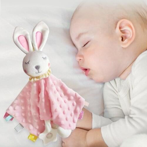 Baby Comfort Towel Soft Newborn Children Plush Appease Towel Infant Comforter Doll Soothing Toy Animal Pattern Backing Blanket