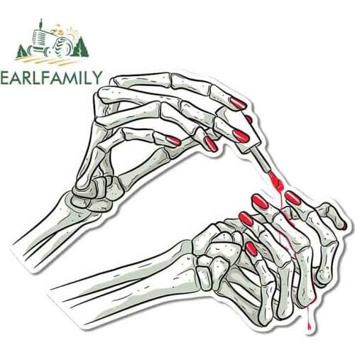 EARLFAMILY 13cm x 10.3cm For NAIL POLISH Car Truck Decal Occlusion Scratch Car Stickers Custom Printing Waterproof Decoration