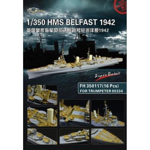 Flyhawk 350117 1/350 HMS Belfast 1942 for Trumpeter top quality
