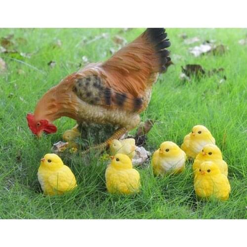 Artificial Animals Standing Chicken Ornamen Creative Home Garden Decorative