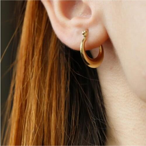 Small Size Gold Hoop Earrings Kp06878 For Women Extraordinary Earrings Jewelry