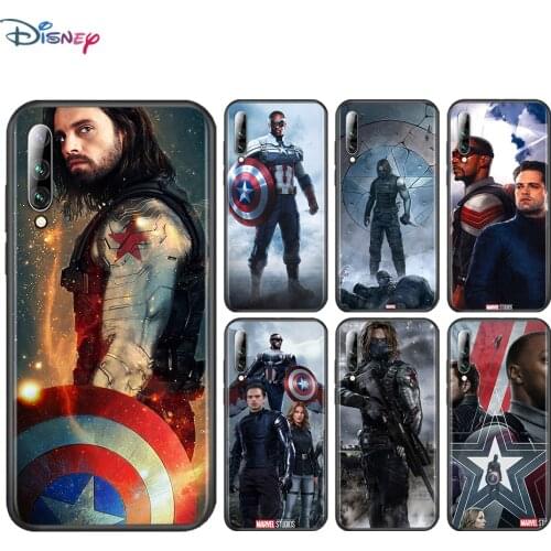 Marve Falcon Winter Soldier For Samsung Galaxy A90 A80 A70 S A60 A50S A30 S A40 S A2 A20E A20 S A10S A10 E Black Phone Case