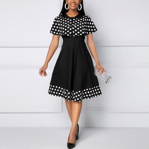 MISSJOY 2020 Women Vintage 2 Pcs Set High waist summer Pin up O Neck Short Sleeve Rockabilly Skater Swing party 50s retro Dress