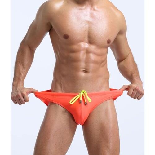 New Mens Swimwear Quick-drying Swimming Briefs Solid Bathing Suit Summer Beachwear 2020 Sexy Breathable Swim Trunks Gay Shorts