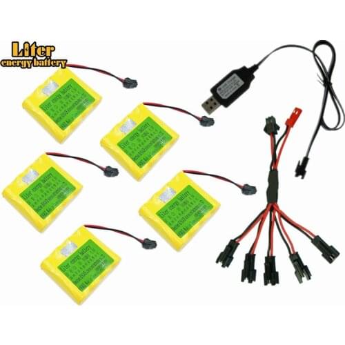 4.8V 900mAh Ni-Cd Battery With 5 in 1 Charger For Remote Control Toys Lighting Electric Tool AA Group RC TOYS Battery Group