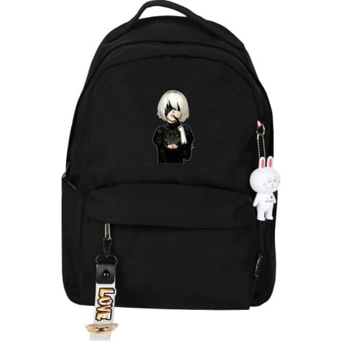 NieR:Automata YoRHa No. 2 Type B Sexy Women Bagpack Game Cartoon Bookbag Nylon School Bags Pink Travel Backpack Mochila Feminina