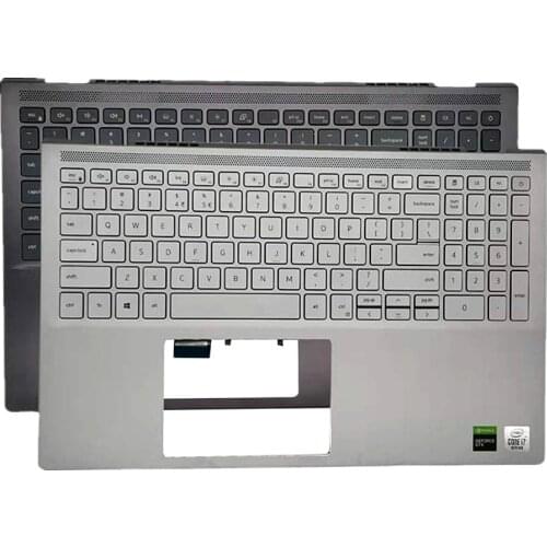 Laptop/Notebook US backlit Keyboard/upper Case/Cover/Shell for Dell inspiron 15 7000 7501 7502 Gray/Silver