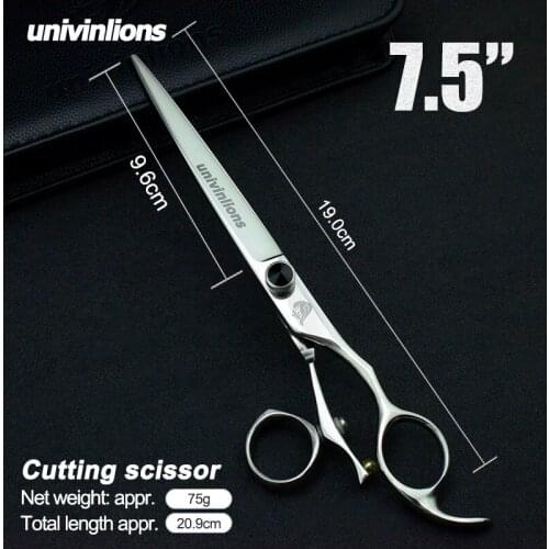 7.5" Pet Dogs Grooming Scissors Rotating Swivel Straight Scissors Cutting Rotary Shear Rotating Thumb Shears Animals Coiffure