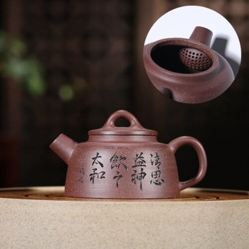 Purple clay pot wholesale Yixing teapot all hand-made genuine gifts custom-engraved purple clay dry gun pot practical