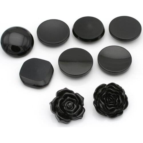 Button men and women coat buckle children sweater windbreaker buckle black button round clothes button 15mm-38mm