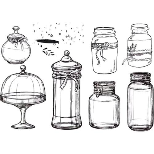 Bottle Clear Stamp for Scrapbooking Transparent Silicone Rubber DIY Photo Album Decor 109