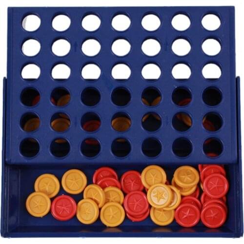 Educational Toy Chess Children Toys-Bingo Game Four Quadruple Chess Game Board Vertical Blue Vertical Connect Board Checkers