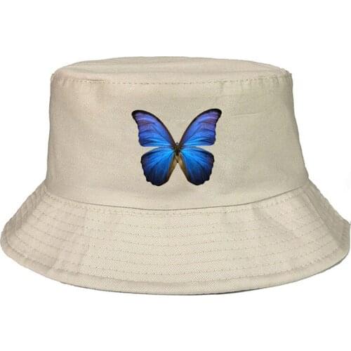 Panama Bucket Hat Men Women Butterfly print summer Hat Hip Hop Fishing Fisherman Hat FOR BOY GIRLS