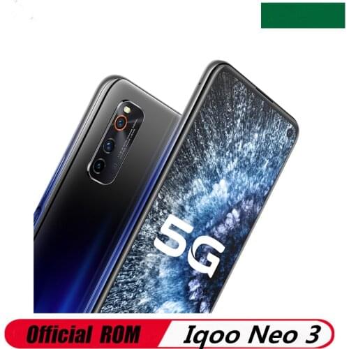 New Vivo IQOO NEO 3 5G Android Phone 4500mAh 44W Charger 48.0MP 4 Cameras Snapdragon 865 Face ID Fingerprint 6.57" 144HZ GPS