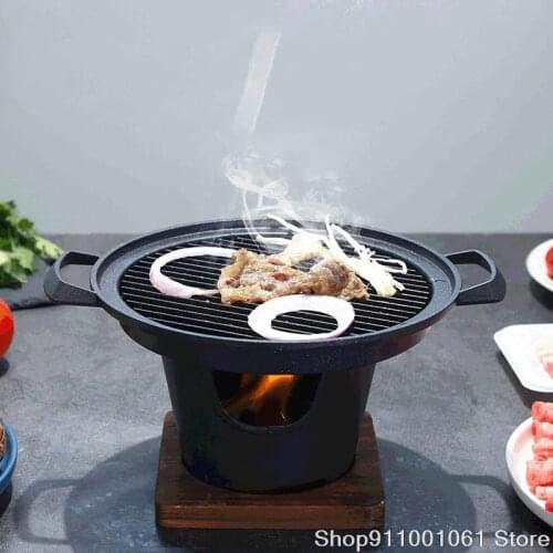 Creative Japanese One-person Barbecue Grill Household Wooden Alcohol Stove Gift Custom Mini Barbecue Grill
