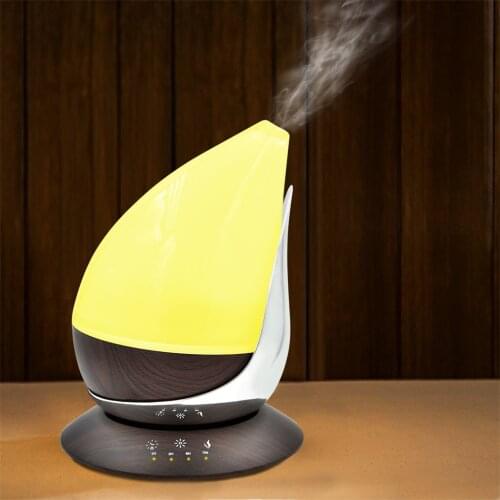 Ultrasonic Air Humidifier Essential Oil Diffuser Dark Wood Grain Ultrasonic Essential oil Aromatherapy cool mist maker For Home