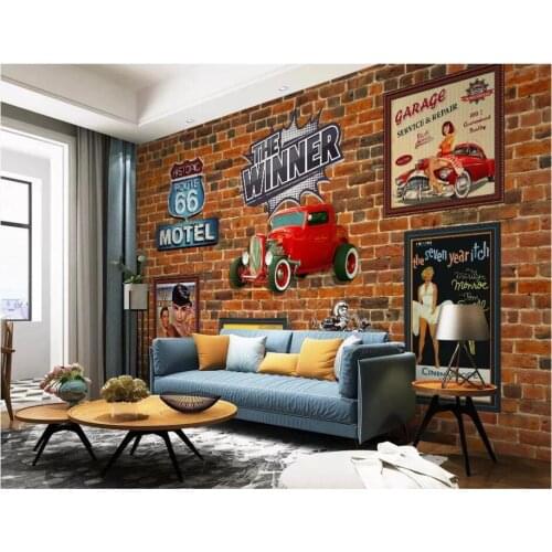 WDBH 3d photo wallpaper custom mural Vintage hotel nostalgic bar tv background home decor living room wallpaper for walls 3 d