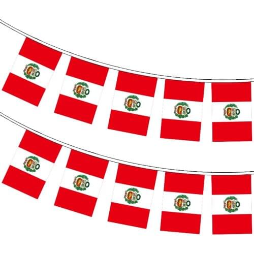 Xvggdg 20pcs/set peru bunting flags Pennant String Banner Buntings Festival Party Holiday