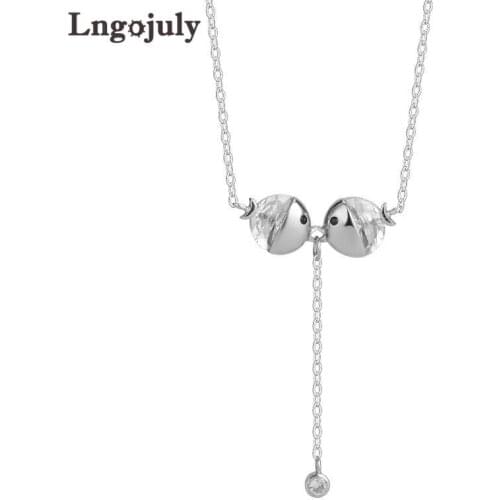 Pure 925 Sterling Silver Women Necklaces Fine Jewelry Fish Pendant Necklaces For Women Party Solid Silver 925 Jewelry Gifts