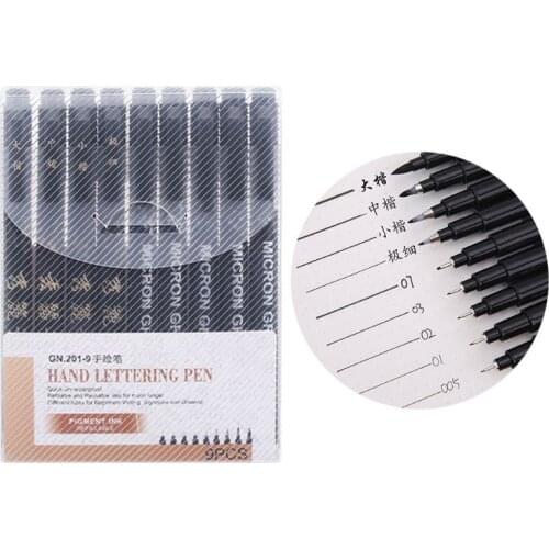 1/4/6/9pcs Chinese Japanese Calligraphy Brush Pen Markers Art Writing Painting