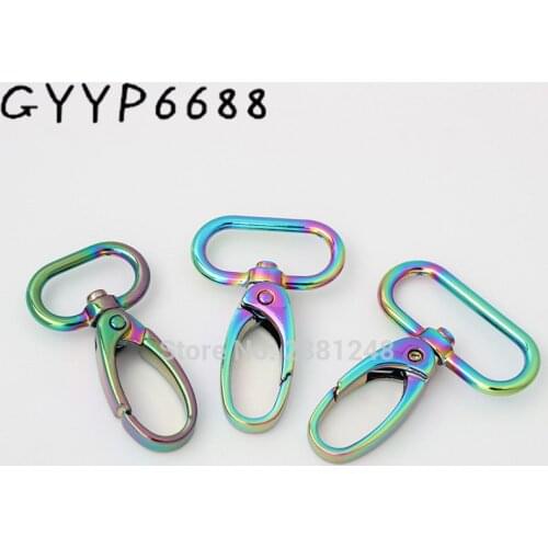 10-30pcs 20mm 25mm 32mm 38mm Rainbow trigger snap hook bag swivel hooks hardware claw hook for sewing bag parts accessories
