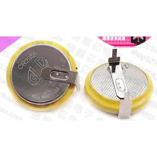 10PCS CR2354 3V button battery with soldering feet CR2354 horizontal foot distance 20MM for instrumentation