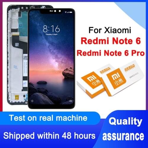 100% Tested 6.26" Display Replacement For Xiaomi Redmi Note 6 LCD Display Touch Screen Digitizer Assembly For Redmi Note 6 Pro