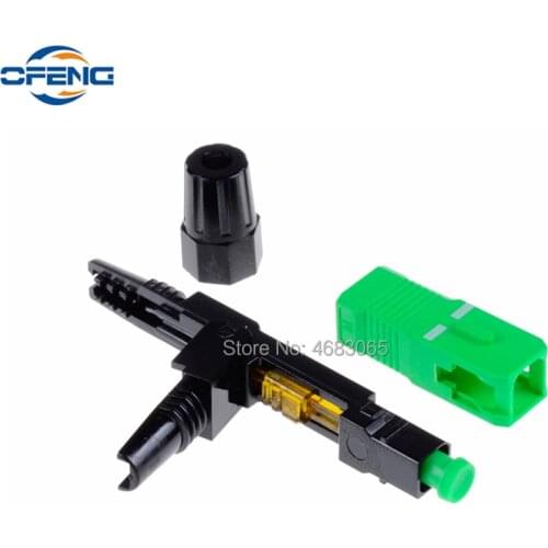 SC APC Fast Connector Embedded Connector FTTH Tool Cold Fiber Fast Connector SC Fiber Optic Connector