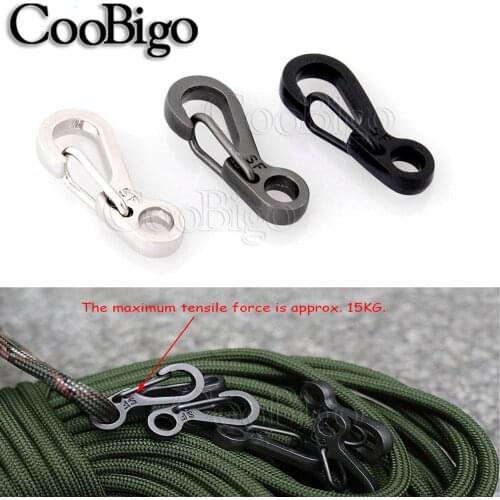 5pcs/pack Spring Buckle Snap Alloy Nickel-free Plating Mini Key Ring Carabiner Bottle Hook Paracord Camping Accessories