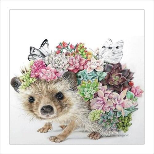 5D DIY Diamond Embroidered Animal Hedgehog Set Diamond Painting Cross Rhinestone Home Decoration Mural Gift T295