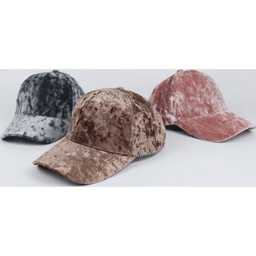 Korean Women Men Winter Faux Velvet Flannel Baseball Cap Shiny Solid Color Curved Visor Outdoor Hip Hop Adjustable Snapback 28GD