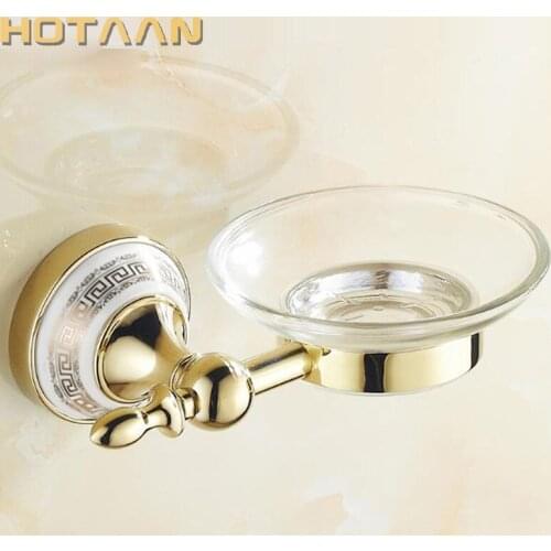 Bathroom Soap Dish Storage Holder Wall Mounted Gold Plated Soap Holder Box Soap Basket Bathroom Accessories 11895-G