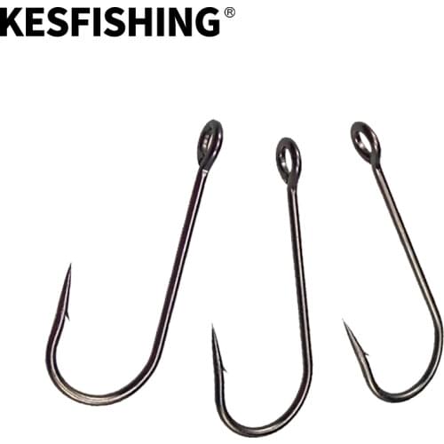 KESFISHING Barb Hook Fishing Hook Carbon Steel Hooks For Soft Worm Lure Shank barbed Hook