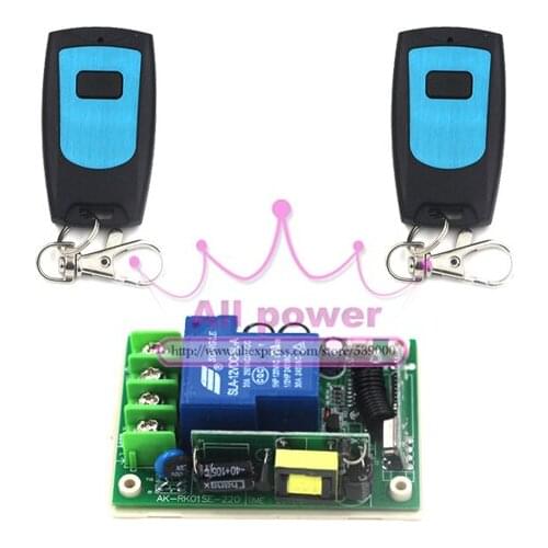 Hot AC 85V~250V 3000W 30A 1 CH Radio Frequency Wireless Remote Switch 220V RF Receiver& 2 Transmitter Toggle Momentary Latched