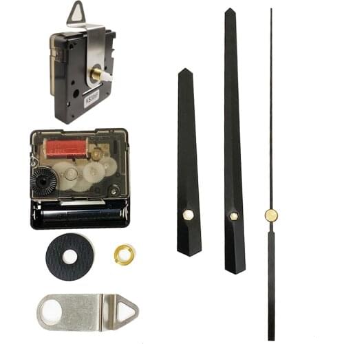Power 6mm Screw High torque Quartz Movement Sweep Clock Accessory With 702# Black&White Hands And Nuts Hook DIY Kits