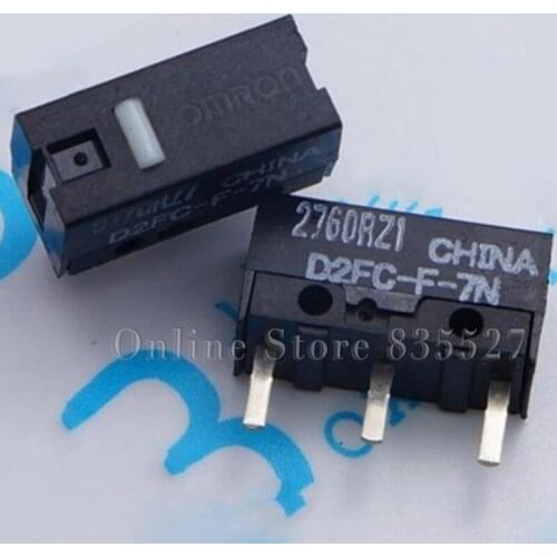 10pcs/lot micro switch Fretting Switch D2FC-F-7N Omron Logitech Thunder Snake Mouse Fretting Ten Million time