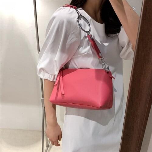 FIRMRANCH Female New Personality Design Multifunctional Solid Color Designer Wild Single Shoulder Crossbody Portable Square Bag